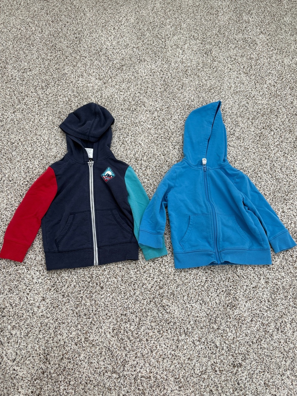 Cat & Jack and Jumping Beans French Terry Full Zip Hoodie Bundle Lot, 2T